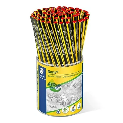Imagen de STAEDTLER Noris Eco 183 HBKP72. lápices ecológicos de dureza media. Bote con 72 grafito mina HB.