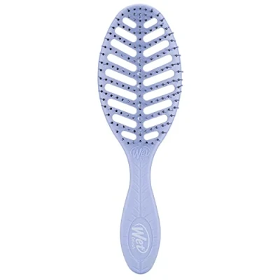 Imagen de Wet Brush Go Green Cepillo para cabello seco rápido, color morado, diseño ventilado y cerdas HeatFlex ultrasuaves, mango ergonómico que gestiona los enredos el incontrolable, accesorios