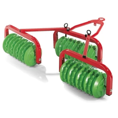 Imagen de Rolly Toys 123841 Máquina de arado para Tractor Juguete (90 cm), Color Rojo y Verde