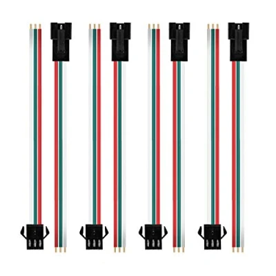 Imagen de BTF LIGHTING JST SM 3 Pin Connectors For WS2812B WS2811 WS2812 LED Strip Female Male 15cm 20awg Wire 20pairs