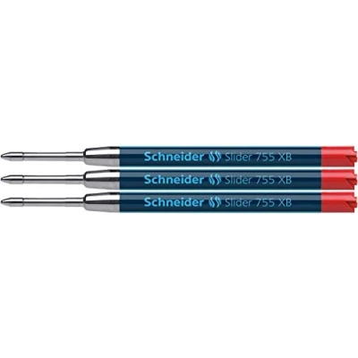 Imagen de Schneider Slider 755 Recambio para bolígrafos (3 unidades, XB, color rojo)