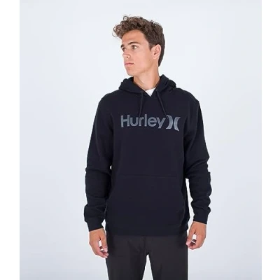 Imagen de Hurley O&amp;o Solid Fleece Po Suéter sin Botones, Negro, XXL para Hombre