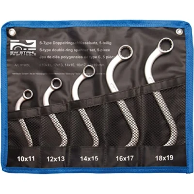 Imagen de SW Stahl 01905L Kit llaves estrella de dos bocas 255mm 10, 11, 12, 13, 14, 15, 16, 17, 18, 19, 10x11, 12x13, 14x15, 16x17, 18x19 5 Acero cromo vanadio