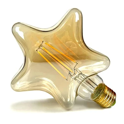 Imagen de Bombillas Led TIANFAN, bombilla Vintage, 4 W, filamento Led, Edison, decorativa especial, 220/240 V E27 (Estrella)