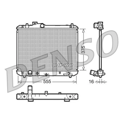 Imagen de DENSO DRM47007 Radiador, refrigeración del motor Aluminio 375 555 16 SUZUKI: SWIFT 3