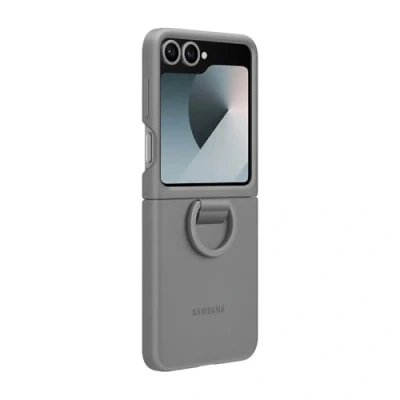 Imagen de Samsung Silicio Back Cover con Anillo Gris Galaxy Z Flip 6