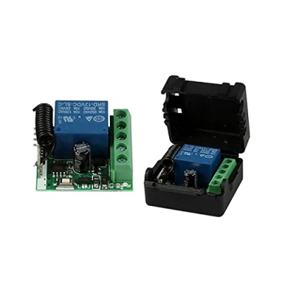 Imagen de DC 12V 1CH 433MHz Interruptor de control remoto inalambrico universal Receptor Rele RF 433 MHz Modulo boton transmisor Diy Kit