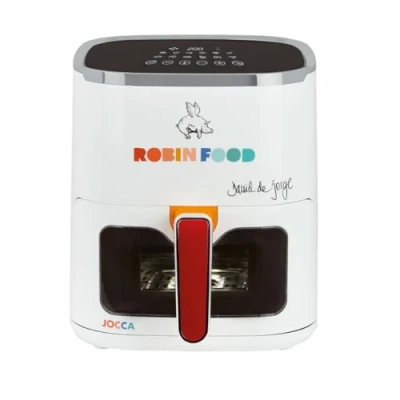 Imagen de JOCCA Freidora de Aire Caliente 5L Sin Aceite Air Fryer 5 Litros Temporizador Temperatura Ajustable Cocina Sana 1450W (Blanca RF)