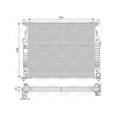 Imagen de VALEO 701569 Radiador, refrigeración del motor Aluminio 528 636 40 sin regulador de refrigerante Aletas soldadas MERCEDES BENZ: Clase ML