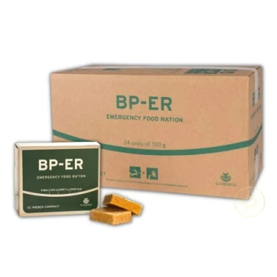Imagen de Compact Rieber BP ER Elite Emergency Food 24 x 500 gram Unit Comida a Largo Plazo para Exteriores, campamentos y en situaciones de Crisis (sin BPA Halal)
