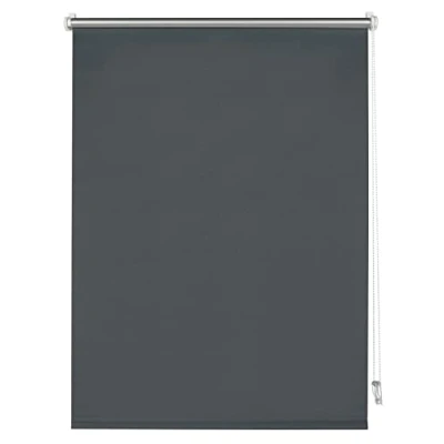 Imagen de Deco Company Estor enrollable térmico sin taladrar, montaje con pinza, Óptima reflexión de la luz, Ahorro energético, Opaco, Todas las piezas incluidas, Antracita, 90 x 210 cm