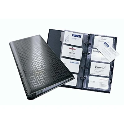 Imagen de Durable 240301 Carpeta de anillas para tarjetas visita Visifix centium, 200 90 x 57 mm, 145 47 255 negro