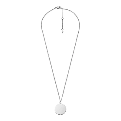 Imagen de Fossil Collar Para Mujer Drew, Longitud: 460mm+55mm, Anchura: 21.5mm, Altura: 21.5mm Plateado De Acero Inoxidable, JF04384040
