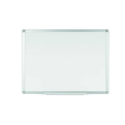 Imagen de BoardsPlus Pizarra blanca magnética con marco de aluminio y bandeja, 60 x 45 cm