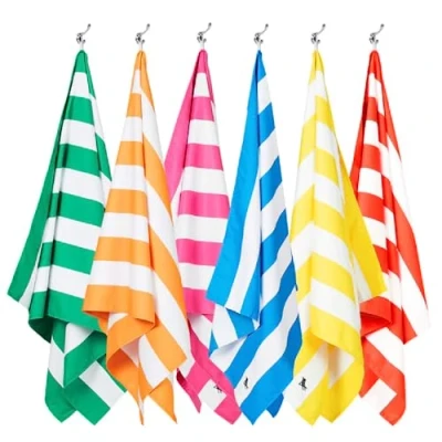 Imagen de Dock &amp; Bay Toalla de Playa Secado Rápido, Sin Arena Compacto, Ligero Materiales 100% Reciclados Incluye Funda Cabana Set of 6, Extra Large (200x90cm, 78x35)