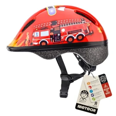 Imagen de Casco Bicicleta Bebe Helmet Bici Ciclismo para Niño Cascos Infantil Patinete Montaña BMX Carretera Skate Patines monopatines (XS 44 48 cm, firetracker)