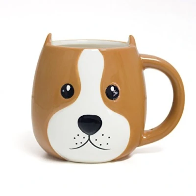 Imagen de Balvi Mug Woof! Taza en Forma de Cabeza Perro Capacidad 400ml Apta para lavavajillas y microondas