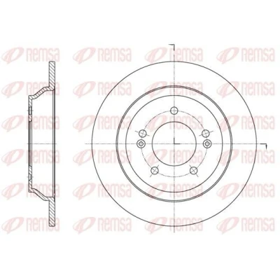Imagen de REMSA 61572.00 Disco de freno Eje trasero 284, 284 10 5 macizo con tornillos KIA: CARENS 4