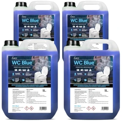 Imagen de LUCCY WC Blue 20 Litros Aditivo para Aguas Negras Líquido Depósito de Residuos Sanitary Fluid Químico