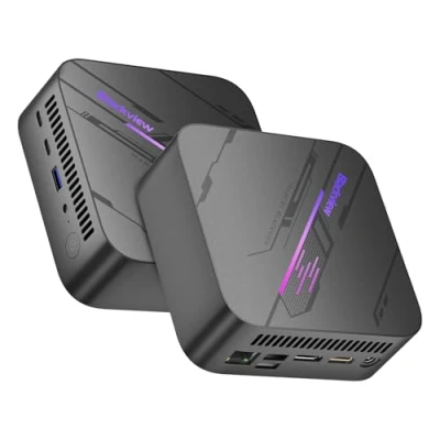 Imagen de Blackview MP100 Mini PC AMD Ryzen 7 5825U (8C/16T, hasta 4,5 GHz), Win 11 Pro, Wi FI 6, BT 5.2, Dual LAN, USB 3.2, 16GB DDR4, 512GB SSD, Triple pantalla 4K, ordenador para la escuela de oficina.