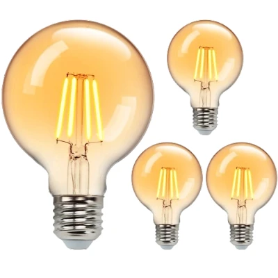 Imagen de Aigostar Bombilla Vintage LED,Bombilla LED E27 Luz Calida 2200K, 8W (Equivalente a 55W),720LM,G80 Retro Decorativa,para el Hogar, Restaurante, Cafetería, Bar 3 Unidades