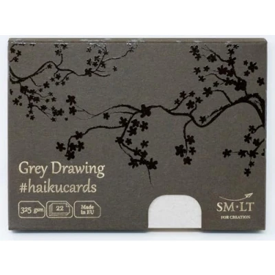Imagen de smlt C de 22 (325) Haiku Cards 147 x 106 mm Gris tarjetas cartón en la caja, 325 GSM,