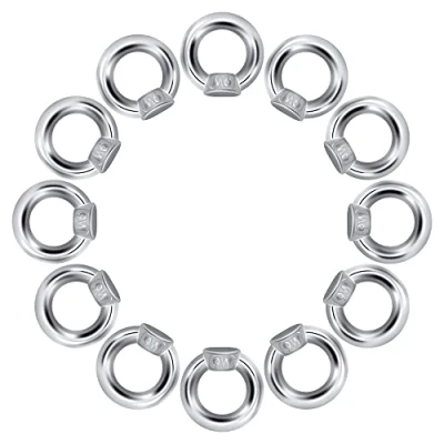 Imagen de QIMEI SHOP Tuerca de Anilla M6 Tuercas Anular Argollas Acero Inoxidable para Accesorios Elevación Bricolaje Herramientas 12 Piezas