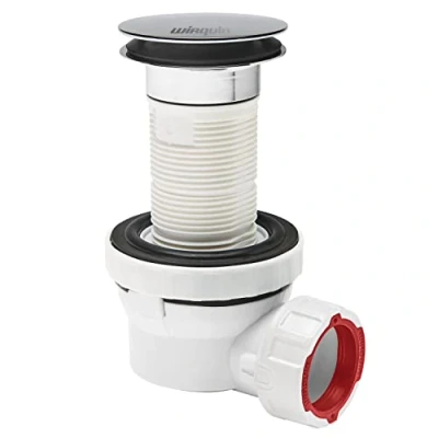 Imagen de Wirquin 30721532 XS Pure Juego Completo de desagüe (100 mm, diámetro 32 mm), Plateado, Norme