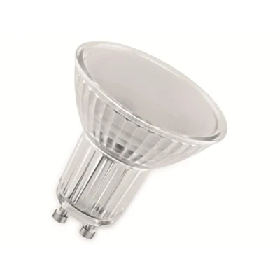 Imagen de OSRAM LED BASE PAR16 50, lámparas reflectoras de vidrio para casquillo GU10, blanco cálido (2700K), reemplazo spot convencionales 50W, caja 5