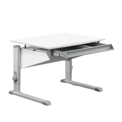 Imagen de Moll Sprinter CP Füße ALU mit Schublade Escritorio Infantil, Madera Metal, Blanco, 86cm x 67,5cm 53 82cm