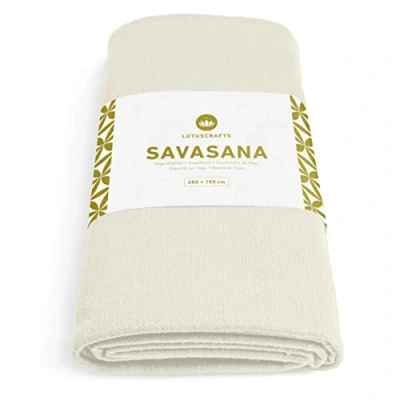 Imagen de Lotuscrafts Manta Yoga Algodon Savasana [200 x 150 cm] Resistente y Duradera Meditacion Relajacion Blanket