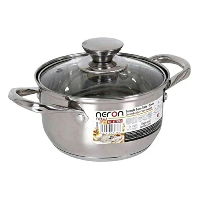Imagen de CACEROLA 18CM 3L ACERO INDUCCIÓN CON TAPA NEW NERON