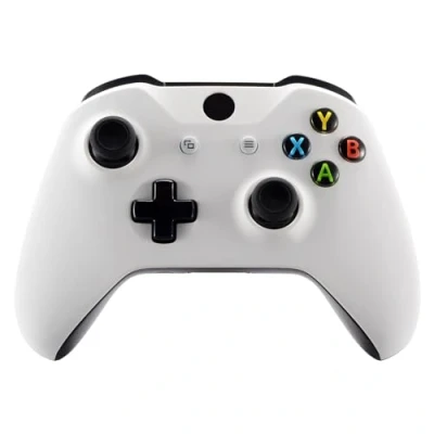 Imagen de eXtremeRate Carcasa para Xbox One S/X Accesorios Protectora Suave al Tacto Placa Frontal Funda Delantera Kit de reemplazo Cubierta Shell X S Control Model 1708 (Blanco)