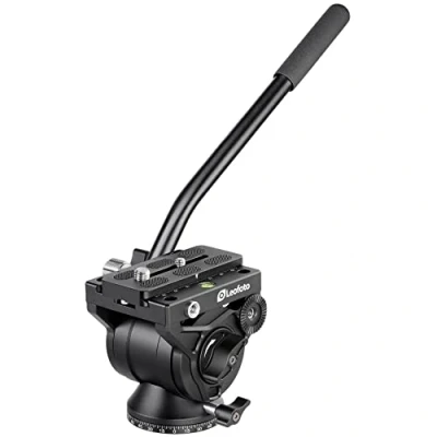 Imagen de Leofoto Cabezal de Vídeo Fluido Aluminio Avión Bajo Peso Capacidad Carga: 8 kg Ideal para observadores Aves y películas Naturaleza BV 10