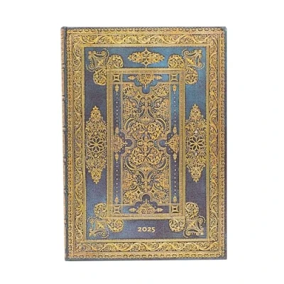 Imagen de Blue Luxe (Luxe Design) Grande 12 month Vertical Hardback Dayplanner 2025 (Elastic Band Closure): tydzień na dwóch stronach, zamykany gumkę, papier 100 gsm