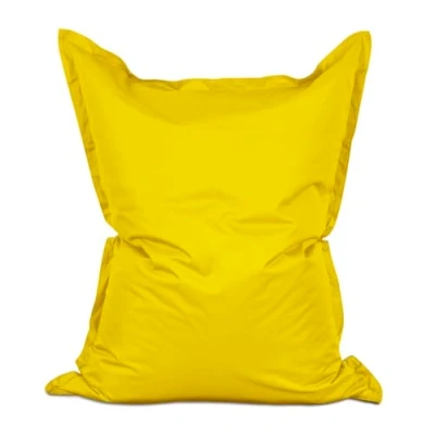 Imagen de Lumaland Puff Pera Gigante Bean Bag XXL para Interior &amp; Exterior con Funda Lavable 140cm x 180cm Bolsa de Frijoles rellenable Incl. 380 litros Perlas EPS [Amarillo]