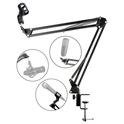 Imagen de ROCKJAM MS050 Micrófono Soporte Tijera de MIC compacto Hecho acero duradero