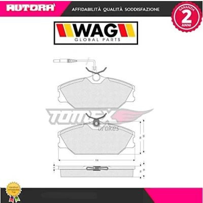 Imagen de TOMEX brakes TX 10 76 Juego de pastillas freno Eje delantero con contacto avisador desgaste RENAULT: Scénic 1, LAGUNA Megane Scenic