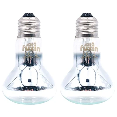 Imagen de ANCLLO 2 Bombillas de calefacción Transparentes para Reptiles, lámpara Calor infrarroja Duradera, Bombilla luz Calentamiento, Mascotas 220 230 V (100 W)