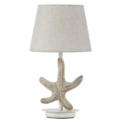 Imagen de onli lámpara de mesa madera decoración estrella con pantalla plástico, Beige,