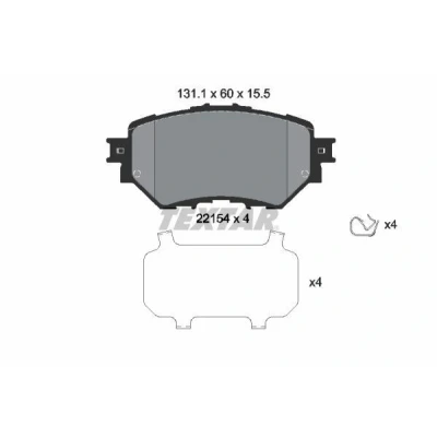 Imagen de TEXTAR 2215401 Juego de pastillas freno no preparado para indicador desgaste con accesorios MAZDA: 3 Hatchback, Berlina