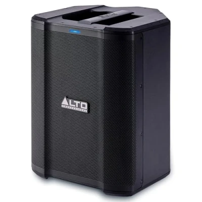 Imagen de Alto Professional Busker 200W Sistema de Altavoz Portátil, Batería Recargable, Bluetooth, Mezclador 3 Canales, Alesis FX, Control por App, Carga USB