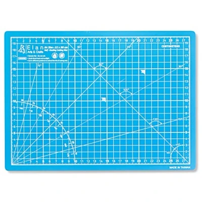 Imagen de Elan Base de Corte A4 Azul, Alfombrilla para Patchwork, Autocicatrizante, Tabla Costura, Autorregenerable, Alfombra 30cm x 22cm