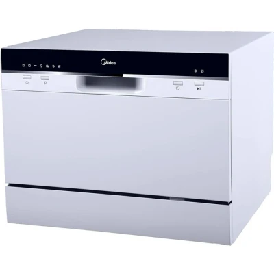 Imagen de Midea Lavavajillas Pequeño Blanco 55 cm para 6 servicios Compacto y Portatil sin Instalación Lavaplatos con Programa Eco Ahorro, Filtro Antibacterias Programación Horaria