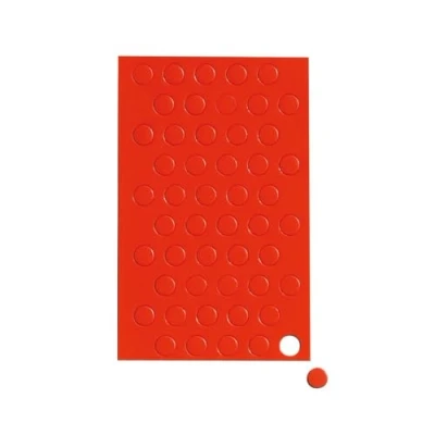 Imagen de MAUL Símbolos magnéticos de círculos, diámetro 1 cm, 50 Unidades, Color Rojo