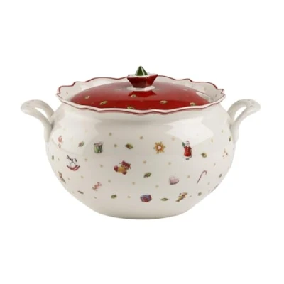 Imagen de Villeroy &amp; Boch 14 8585 2360 Tarrina Toy&#039;s Delight, para Navidad, 3 l, en Festivo Embalaje de Regalo, Porcelana, Blanco/Multicolor