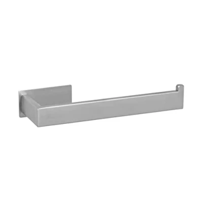Imagen de WENKO Turbo Loc Genova Toallero Decorativo de Acero Inoxidable para Colgar Toallas sin taladrar, Ideal baño o Aseo Invitados, Inoxidable, 19,4 x 4,4 7,6 cm