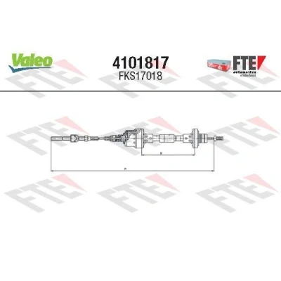 Imagen de FTE 4101817 Cable de Embrague OPEL: Astra F Berlina, CC