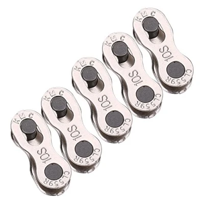 Imagen de Qiterr Eslabón de la Cadena 5 Pares para Bicicletas, Cadenas liberación rápida Servicio Pesado Biciclos Mater Links Magic Joint Connector 8/9/10 Velocidad(10 velocidades)
