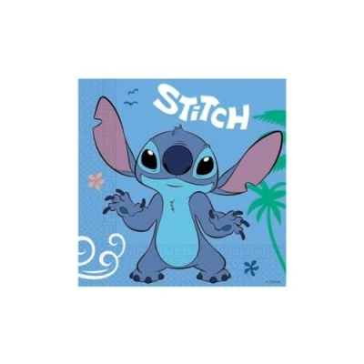 Imagen de ALMACENESADAN, 5072; 20 servilletas de papel ideal para fiestas y cumpleaños la licencia Stitch; dimensiones 33x33cm; paquete Stitch